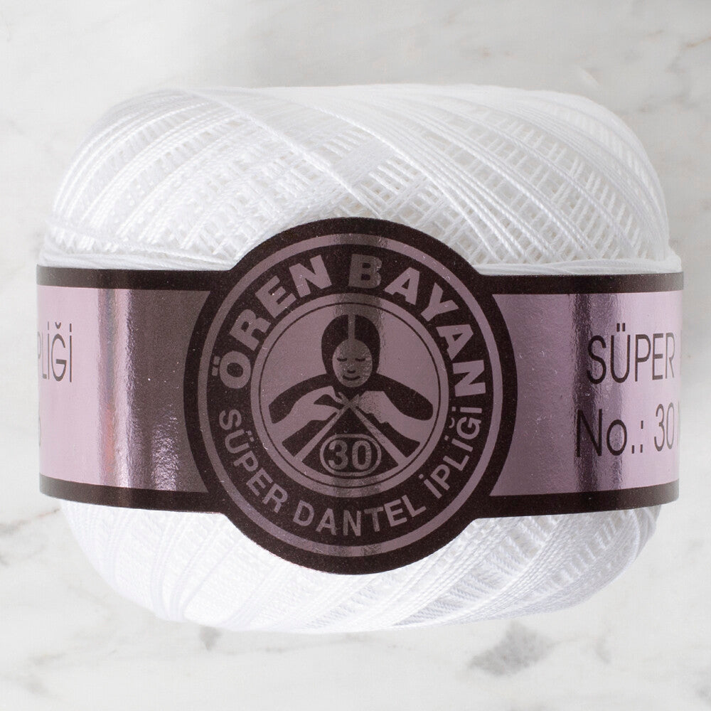 Örenbayan Süper No:30 Beyaz Dantel İpi